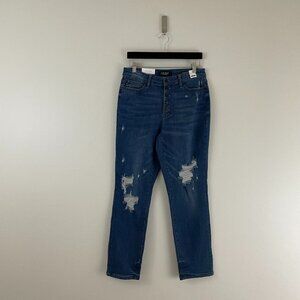 Judy Blue High Waist Distressed Button Fly Boyfriend Fit Jeans Size 30